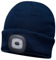LED Rechageable Black Beanie Hat